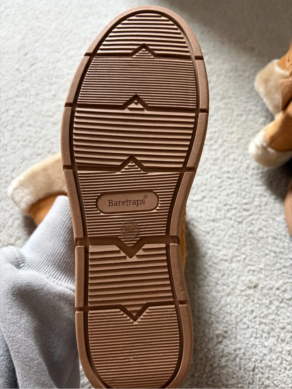 BareTraps tan suede